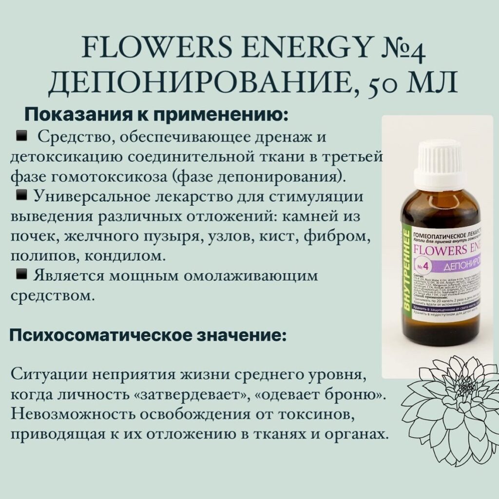 Flowers Energy №4 Депонирование, 50 мл