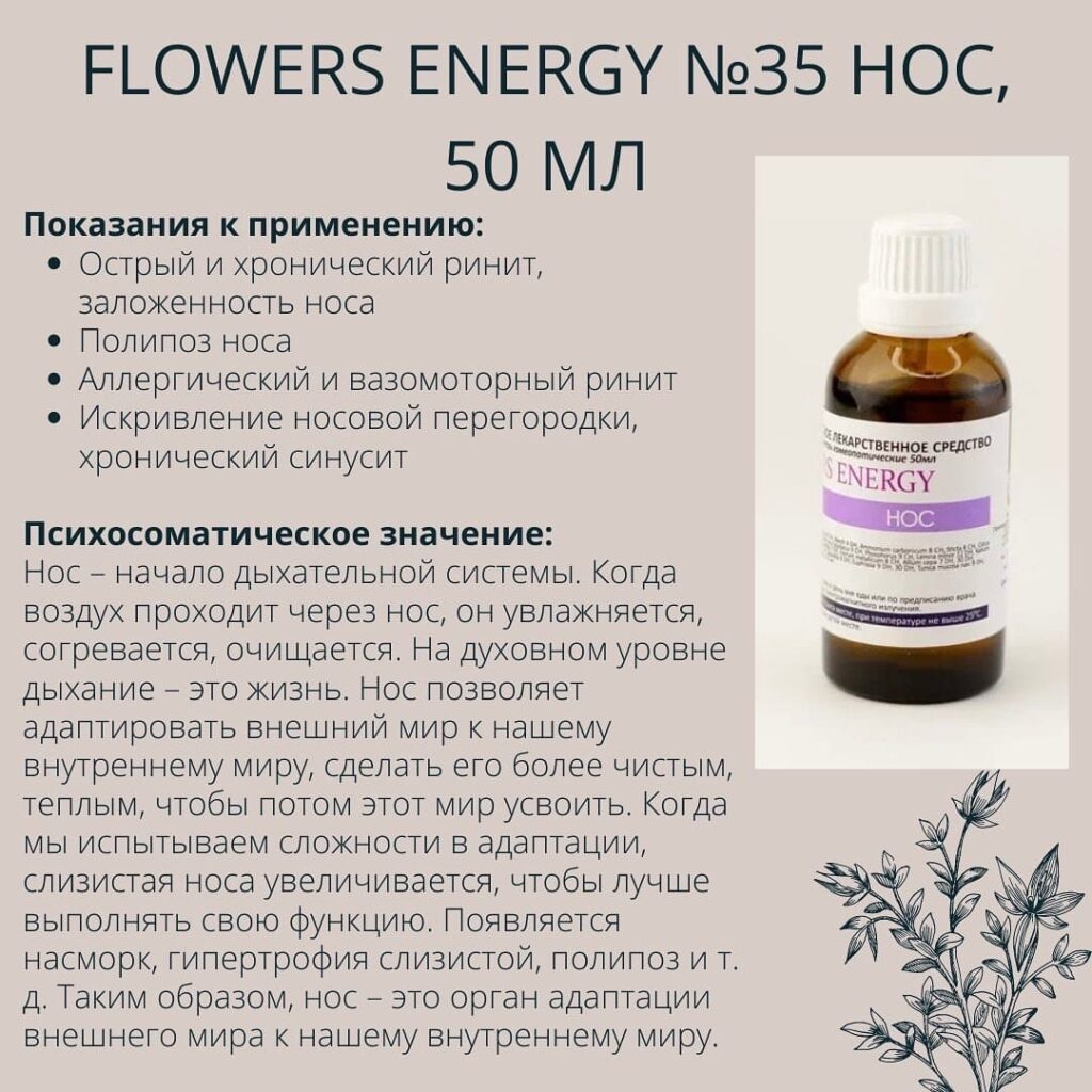 Flowers Energy №35 Нос 50 мл